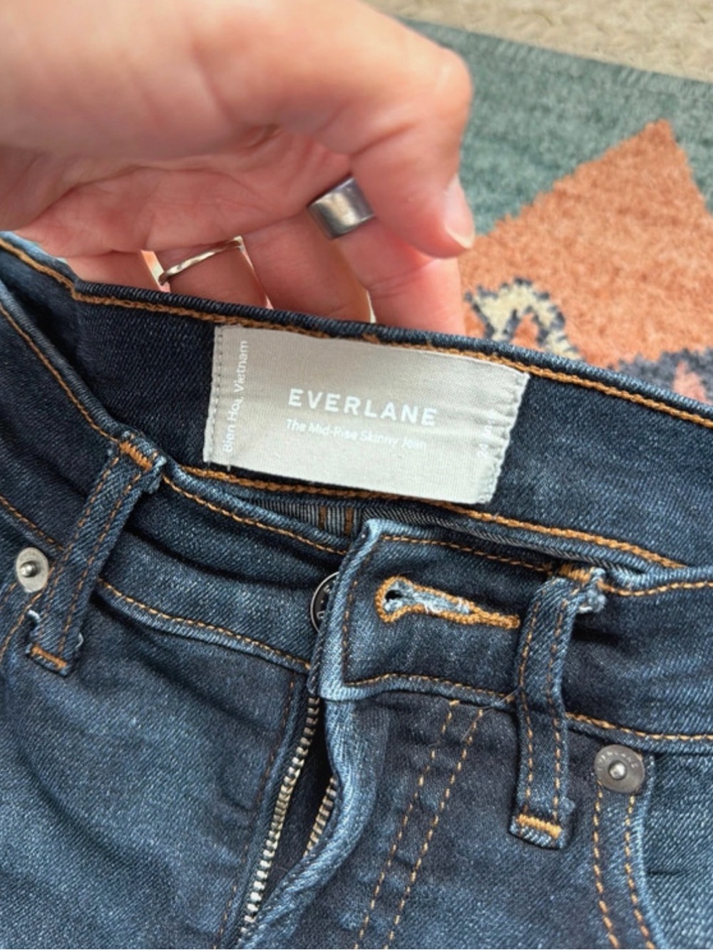 Everlane Dark Blue Women's Skinny Jeans - Picture 2 of 7